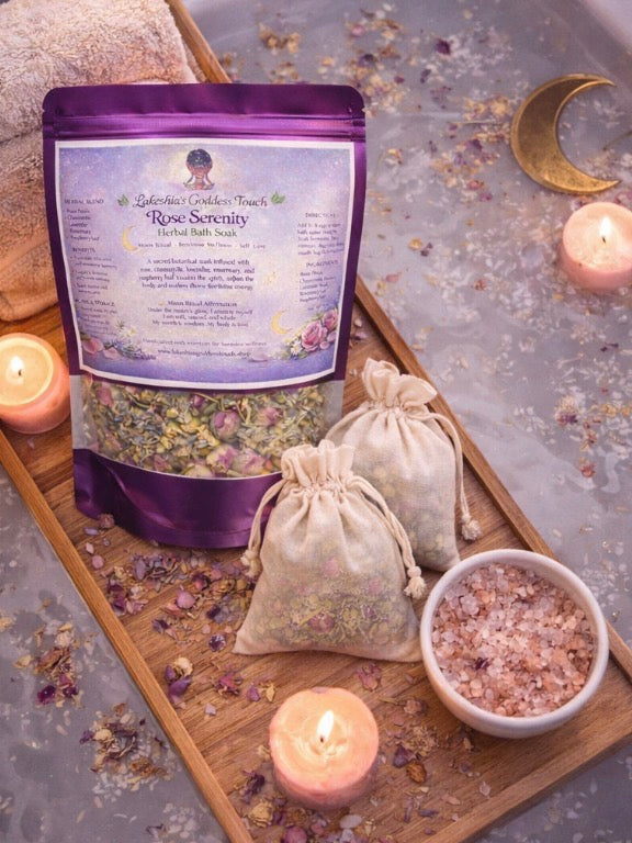 Herbal Bath Soak- Lakeshia's Goddess Touch Rose Serenity