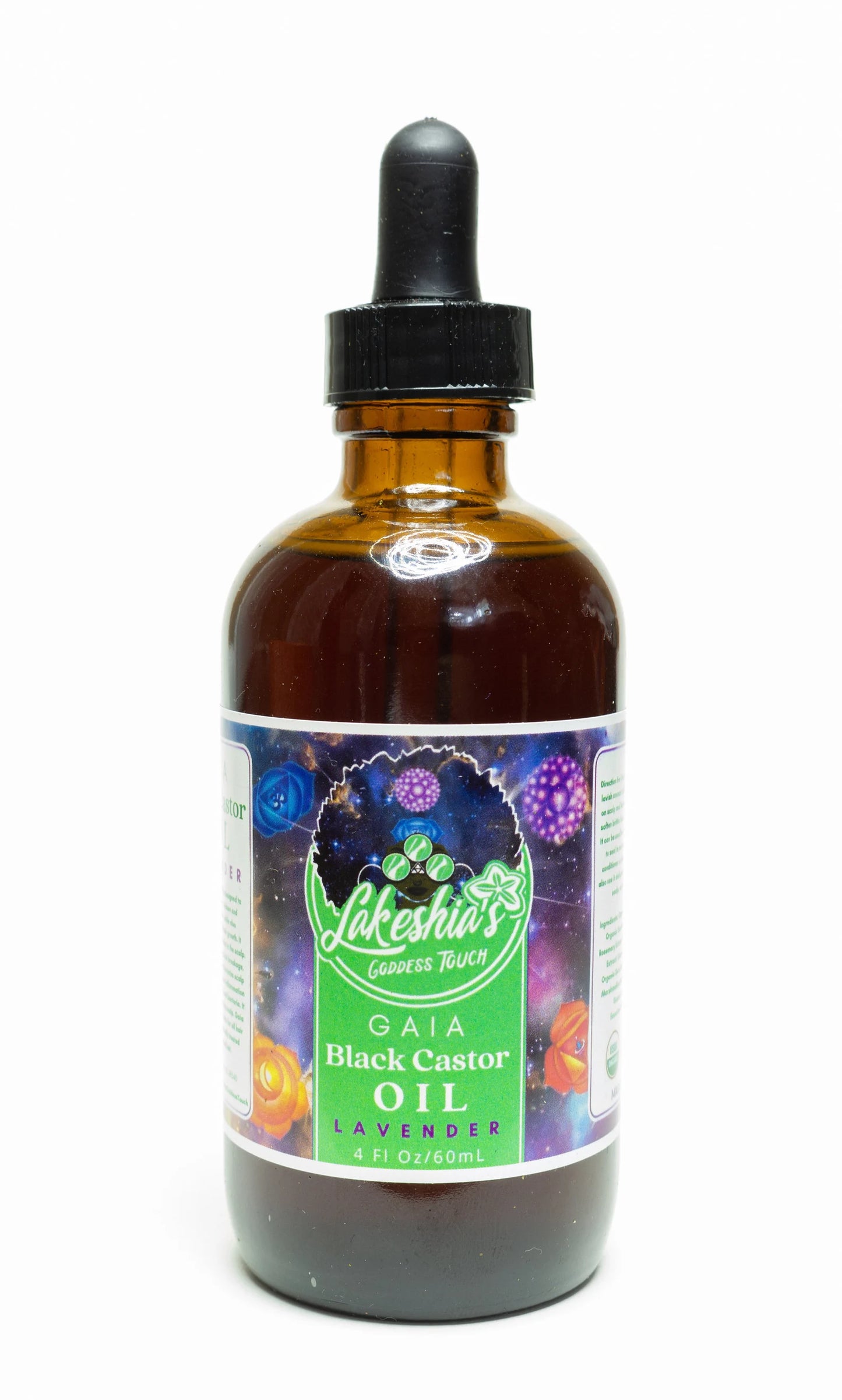 Herbal Hair Growth Oil - Lakeshia's Goddess Touch Gaia Black Castor Oil Lavender